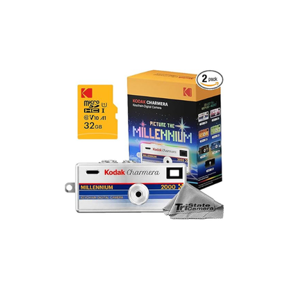 KODAK Charmera Keychain Digital Camera Blind Box – Millennium Edition, Y2K Retro Camera with 1.6MP Sensor, Photo & Video, 32GB microSD Card Included, Random Design