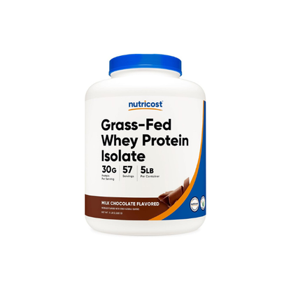 Nutricost Grass-Fed Whey Protein Isolate (Chocolate) 5LBS