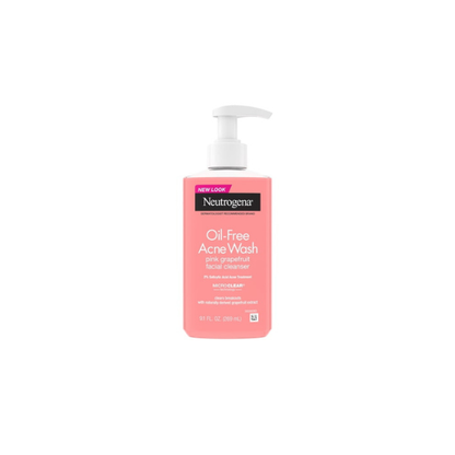 Neutrogena Oil-Free Pink Grapefruit Acne Face Wash, Salicylic Acid Facial Cleanser, 9.1 fl oz