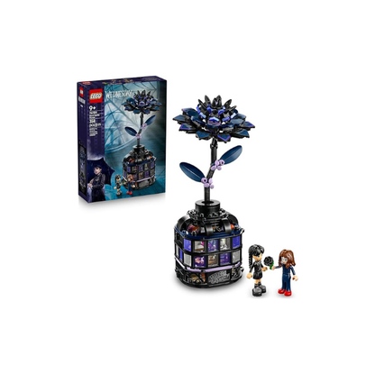 LEGO Wednesday Black Dahlia Flower Building Toy - Pretend Play Set for Girls & Boys, Ages 9+ - with Wednesday Addams & Professor Minidolls - Building Blocks for Kids - Gift Idea for Birthdays - 76784