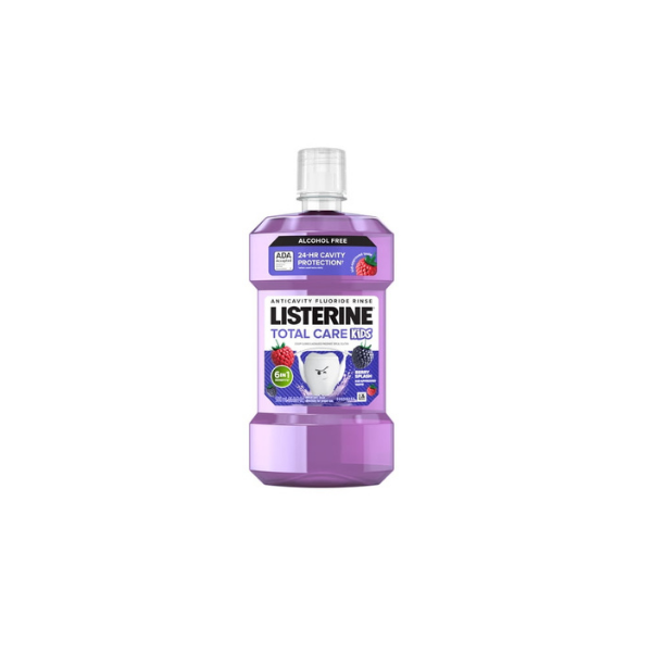 (2 pack) Listerine Total Care Kids Alcohol-Free Anticavity Mouthwash, Berry Splash, 500 mL