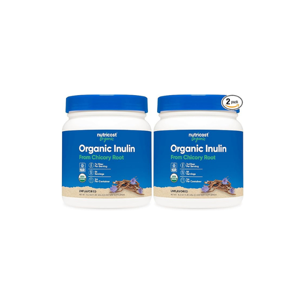 Nutricost Organic Inulin Powder 1LB (454 Grams) Certified USDA Organic (Pack of 2)