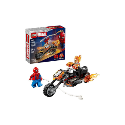 LEGO Marvel Spider-Man vs. Ghost Rider Motorcycle Building Toy for Boys & Girls, Ages 6+ - Super Hero & Villain Playset W/2 Marvel Minifigures - Gift Idea for Kids & Fans - 76335