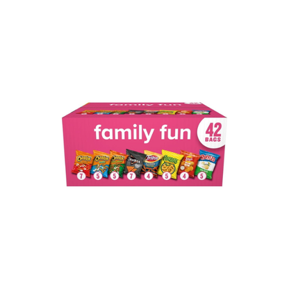 Frito Lay Family Fun Mix Chips Variety pack, Mega Size, 42 Count