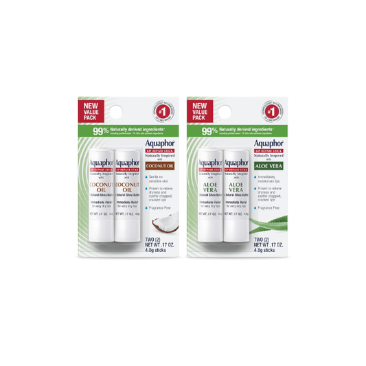 Aquaphor Naturally Inspired Lip Repair Sticks, Variety Pack