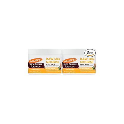 Palmer's Shea Butter Formula Raw African Shea Butter Balm,Nourishing Body Moisturizer for Rough,Dry Skin,7.25 Ounces,(Pack of 2)