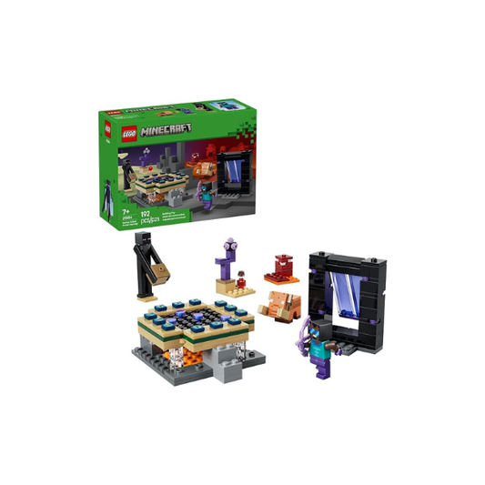 LEGO Minecraft Nether & End Portal Journey Building Toy for Boys & Girls - Video Game Playset & Toy Figures for Kids, Ages 7+ - W/Cool Hero Minifigure - Gift Idea for Birthdays - 21584