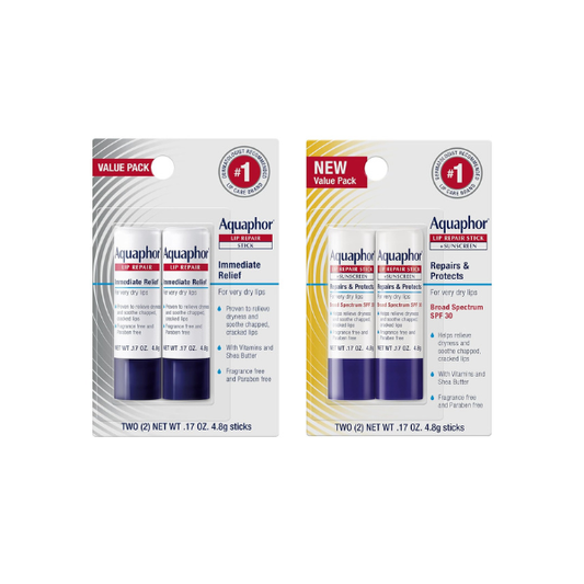 Aquaphor Lip Balm Set, Repair and Protect, 4 Lip Products Total