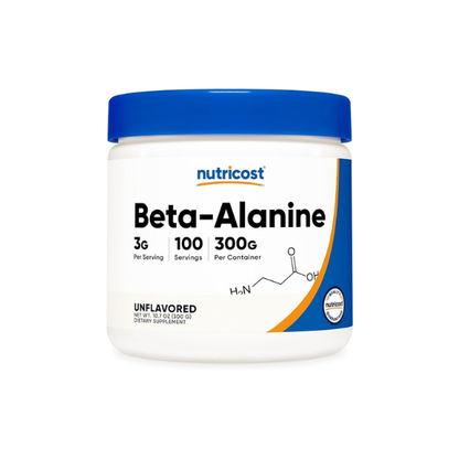 Nutricost Beta Alanine Powder 300 Grams (10.7oz) - 3 Grams Per Serving