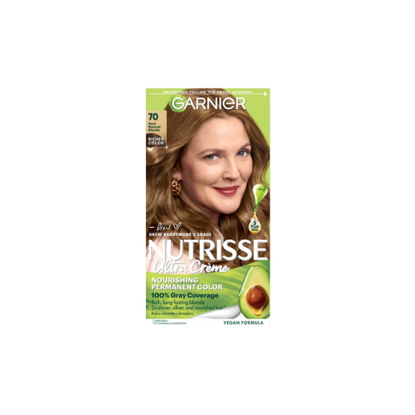 Garnier Nutrisse Nourishing Hair Color Creme, 070 Dark Natural Blonde Almond Creme