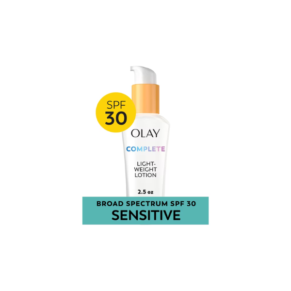 Olay Complete Daily Facial Moisturizer for Sensitive Skin, SPF 30, 2.5 oz