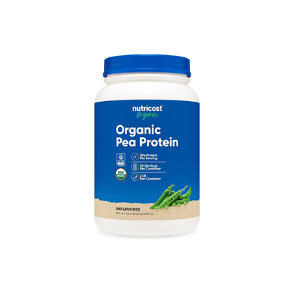 Nutricost Organic Pea Protein Isolate Powder (2LBS) Unflavored