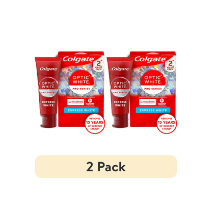 (2 pack) Colgate Optic White Pro Series Express White Toothpaste with 5% Hydrogen Peroxide, 2 Pack, 3.0 OZ