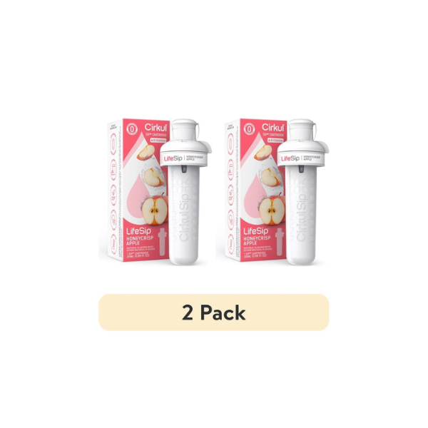 (2 pack) Cirkul LifeSip Honeycrisp Apple Flavor Cartridge, Drink Mix, 1-Pack