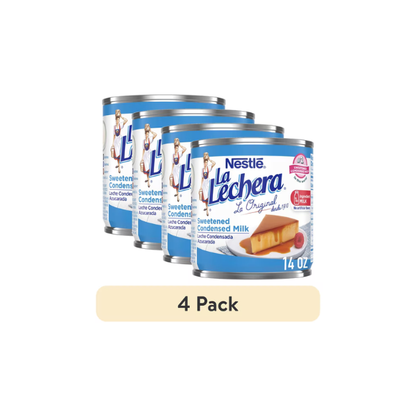 (4 pack) Nestle La Lechera Sweetened Condensed Milk, 14 oz Can