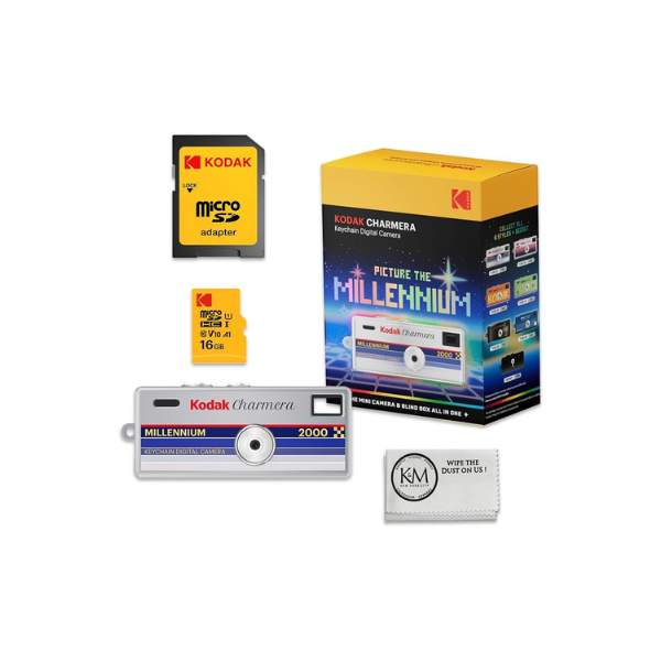 Kodak Charmera Millenium Edition Digital Camera | Random Style Blind Box with 16GB MicroSD Card + Microfiber Cloth (3 Items)