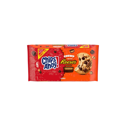 CHIPS AHOY! Chewy Chocolate Chip Cookies with Reese's Peanut Butter Cups, Family Size, 14.25 oz