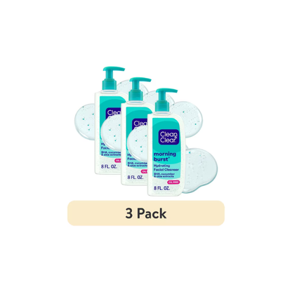 (3 pack) Clean & Clear Morning Burst Hydrating Face Wash with BHA, 8 fl. oz