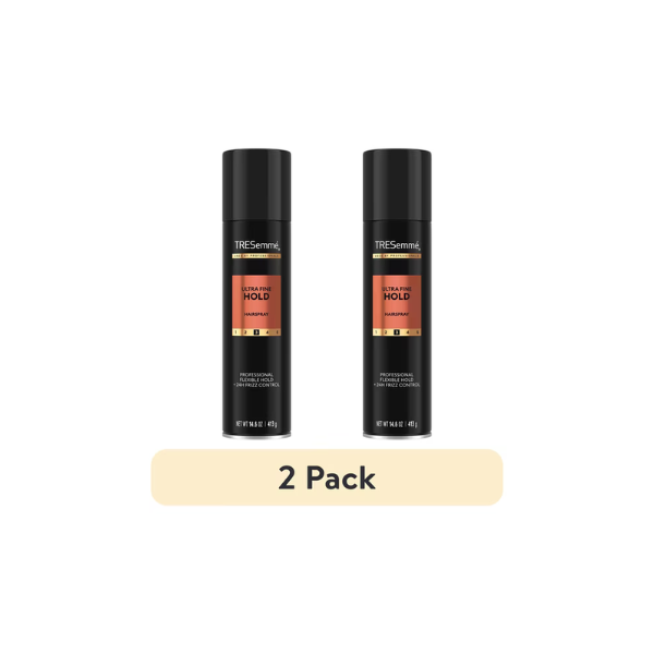 (2 pack) TRESemmé Ultra Fine Hairspray For 24-Hour Frizz Control With Pro Lock Tech ,14.6 oz