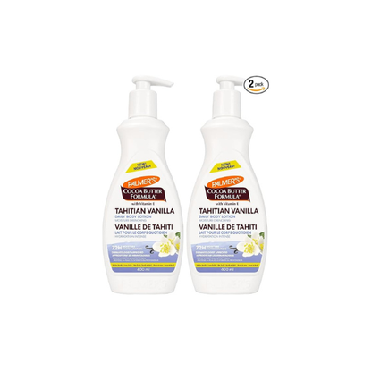 Palmer's Cocoa Butter Formula Tahitian Vanilla Body Lotion,13.5 Oz, Daily Moisturizing Lotion for Dry Skin with Shea Butter & Vitamin E, Hydrates & Protects, Provide 48-Hour Deep Moisture,(Pack of 2)