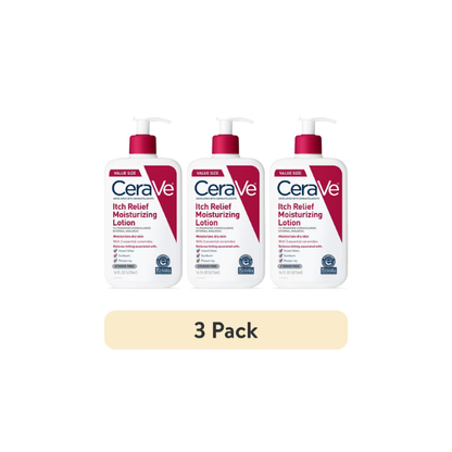 (3 pack) CeraVe Moisturizing Itch Relief Lotion with Pramoxine
