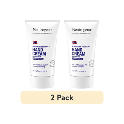 (2 pack) Neutrogena Norwegian Formula Hand Cream, Fragrance-Free Cream for Dry Hands & Body, 2 oz