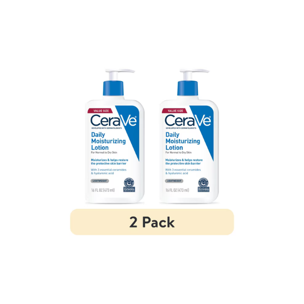 (2 pack) CeraVe Daily Moisturizing Face & Body Lotion for Normal to Dry Skin