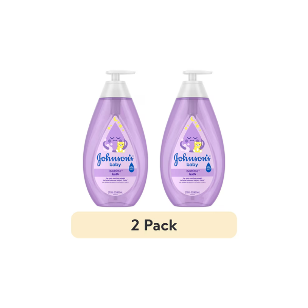(2 pack) Johnson's Tear-Free Bedtime Baby Bath, Soothing Aromas, 27.1 fl. oz