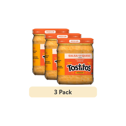 (3 pack) Tostitos Con Queso Cheese, No Artificial Colors, No Artificial Flavors, 15 oz Jar