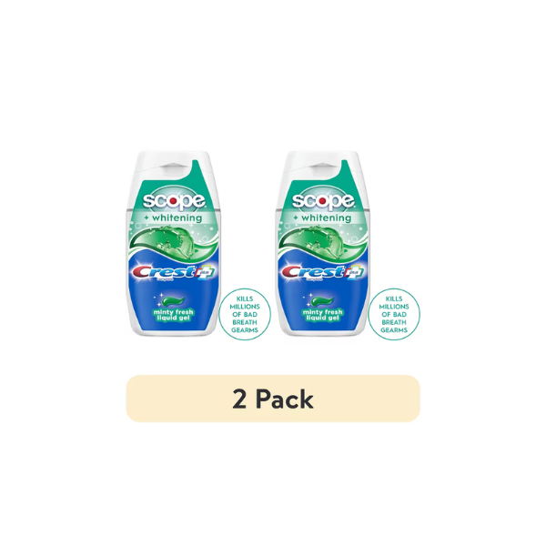 (2 pack) Crest Toothpaste, Complete Plus Scope Minty Fresh Liquid Gel Toothpaste 4.6 oz