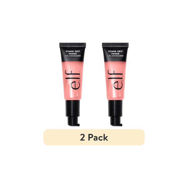 (2 pack) e.l.f. Power Grip Primer + 4% Niacinamide, 0.8 fl oz