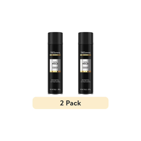(2 pack) TRESemmé Extra Hold Unscented Hairspray For 24-Hour Frizz Control With Pro Lock Tech ,11Oz