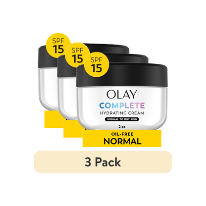 (3 pack) Olay Complete Cream Moisturizer with SPF 15 Normal, 2.0 oz