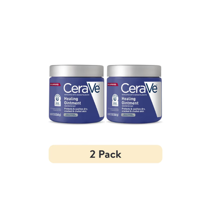 (2 pack) CeraVe Healing Ointment for Face & Body, Protects and Soothes Dry, Cracked, & Chafed Skin 12 oz