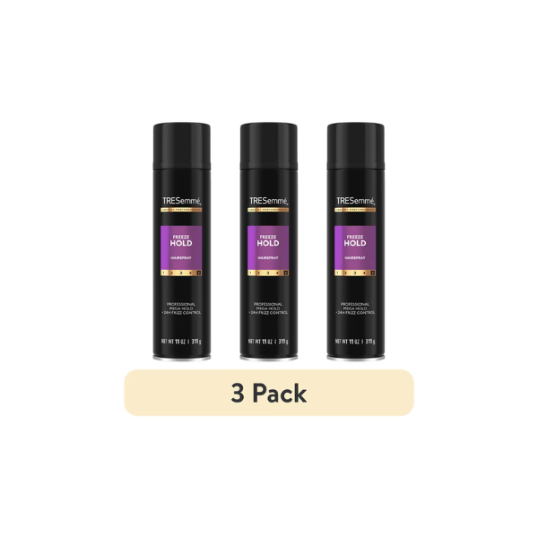 (3 pack) TRESemmé Hairspray For 24-Hour Frizz Control Freeze Hold and All-Day Humidity Resistance ,11 oz