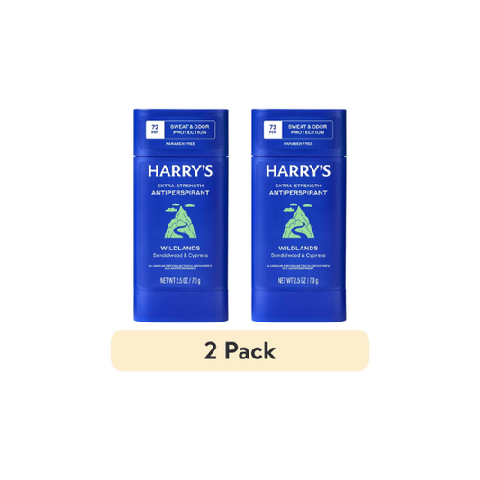 (2 pack) Harry's Extra-Strength Antiperspirant Deodorant for Men, Sweat and Odor Protection, Wildlands, 2.5 oz