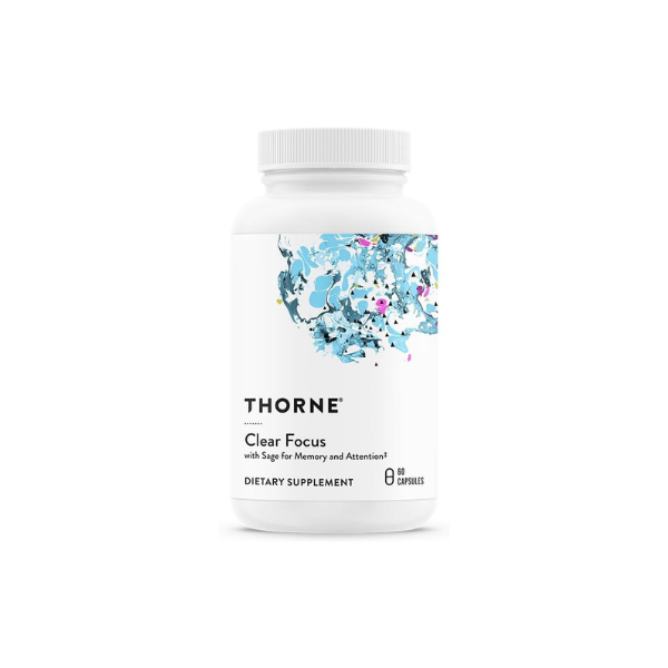 THORNE Clear Focus, Caffeine-Free Nootropic Supplement, 60 Capsules