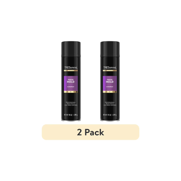 (2 pack) TRESemmé Hairspray For 24-Hour Frizz Control Freeze Hold and All-Day Humidity Resistance ,11 oz
