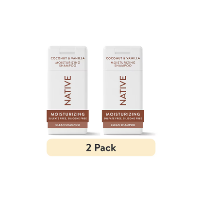 (2 pack) Native Moisturizing Shampoo Mini Coconut and Vanilla 3 fl oz