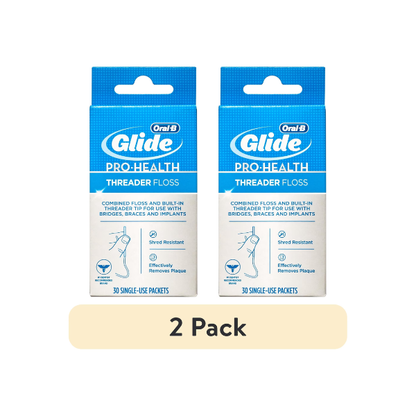 (2 pack) Oral B Threader Floss for Braces and Dental Work, 30 Count
