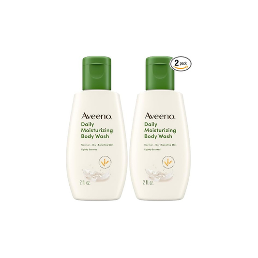 Aveeno Daily Moisturizing Body Wash, 2 Ounce (Pack of 2)