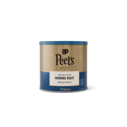 Peet's Coffee Morning Roast Ground Coffee, Medium Roast, 24oz Canister