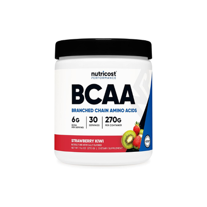 Nutricost BCAA Powder (Strawberry Kiwi, 30 Servings) - Optimal 2:1:1 Ratio