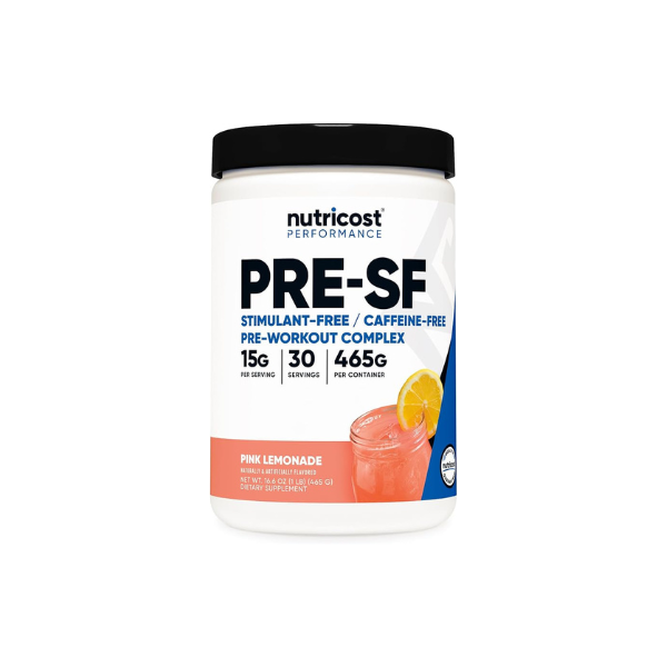 Nutricost Stim-Free Pre-Workout (Pink Lemonade) 30 Servings, Caffeine Free