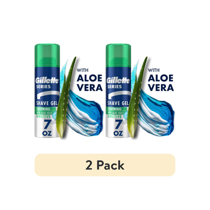 (2 pack) Gillette Series Soothing Shave Gel for Men with Aloe Vera, 7 oz