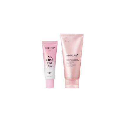 medicube UV Dew & Daily Cleanse Duo: PDRN Sun Serum and Capsule Cleanser
