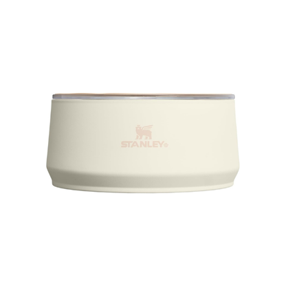 STANLEY Pet Bowl | 6-Cup (48 oz) Insulated Stainless Steel Dog & Cat Bowl | Splash-Resistant Lid | Dishwasher Safe | BPA-Free | Cream