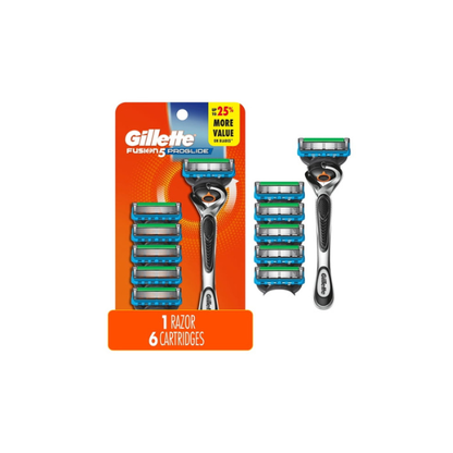 Gillette Fusion5 ProGlide Shaving Razor for Men, 1 Handle, 6 Blade Refills