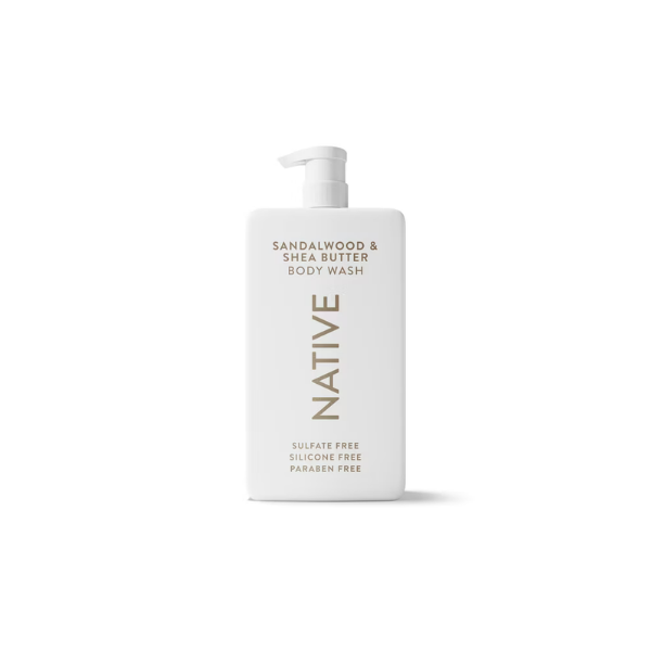 Native Body Wash for Women & Men, Sulfate Free, Sandalwood & Shea Butter, 36 fl oz