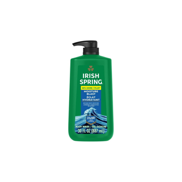 Irish Spring Body Wash for Men, Moisture Blast Body Wash Pump, 30 Oz